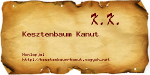 Kesztenbaum Kanut névjegykártya